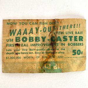 Vintage Bobby Caster Waaay Out There Bobbers Insert Paper Brochure Instructions